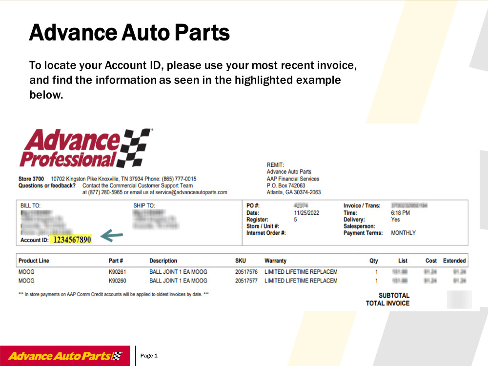 Advance auto parts deals online