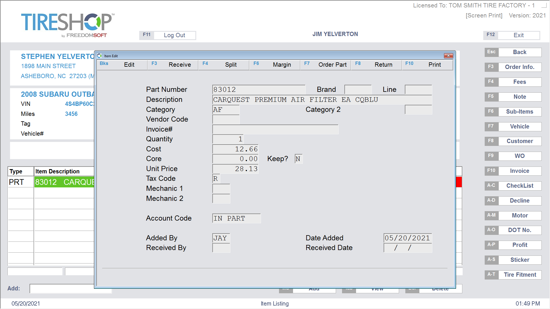 How to Order From PartsTech on / Freedomsoft
