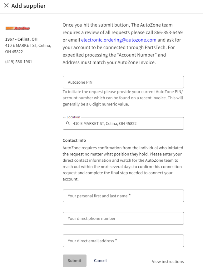 How to set up AutoZone Pro on PartsTech