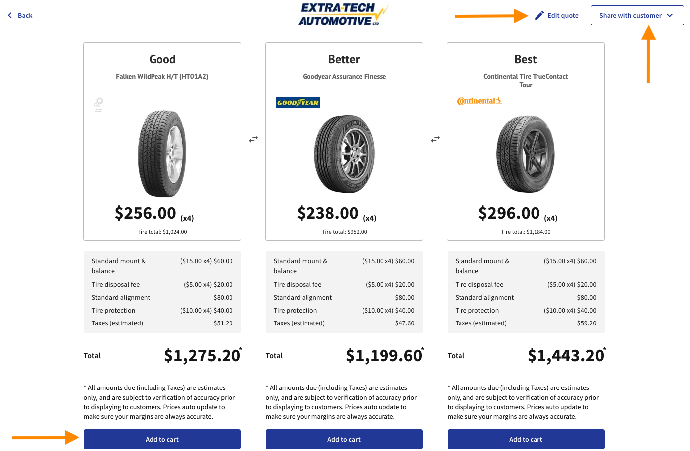 How To Use PartsTech Tires Comparison Tool